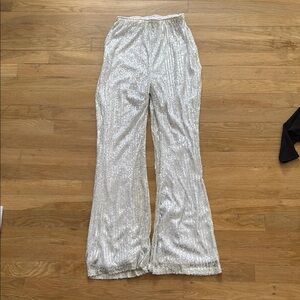 Silver Sequin Pants